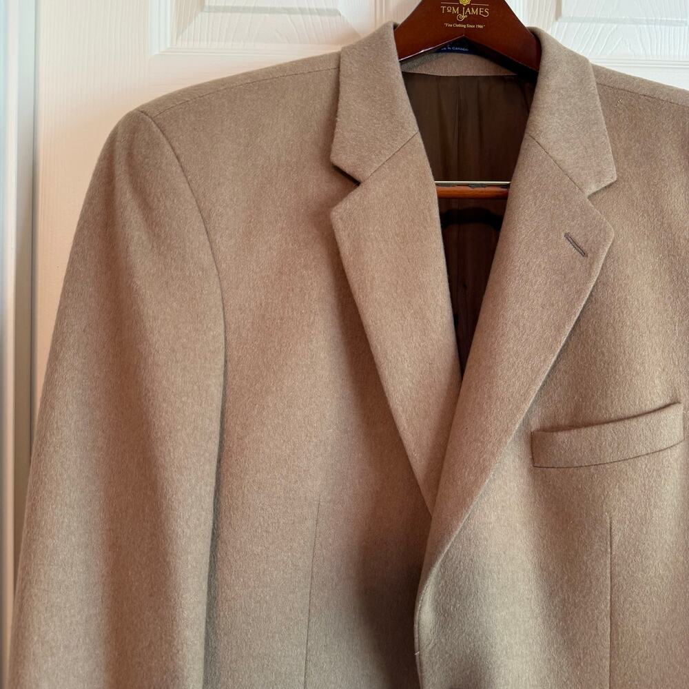 VTG Ralph by Ralph Lauren 100% Cashmere Sports Coat Camel Color 44T EUC - Picture 2 of 7